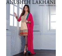 Anusheh Lakhani Summer Lawn 2016 Original - 03 Pcs Suit -AL-01B